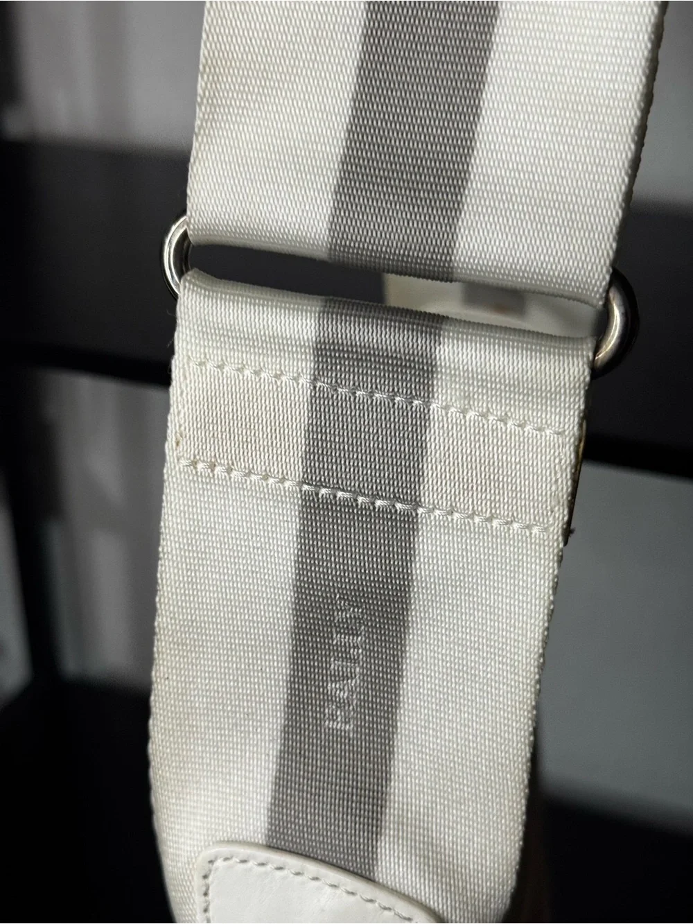 Bally Cream and White Canvas-Leather Crossbody Bag